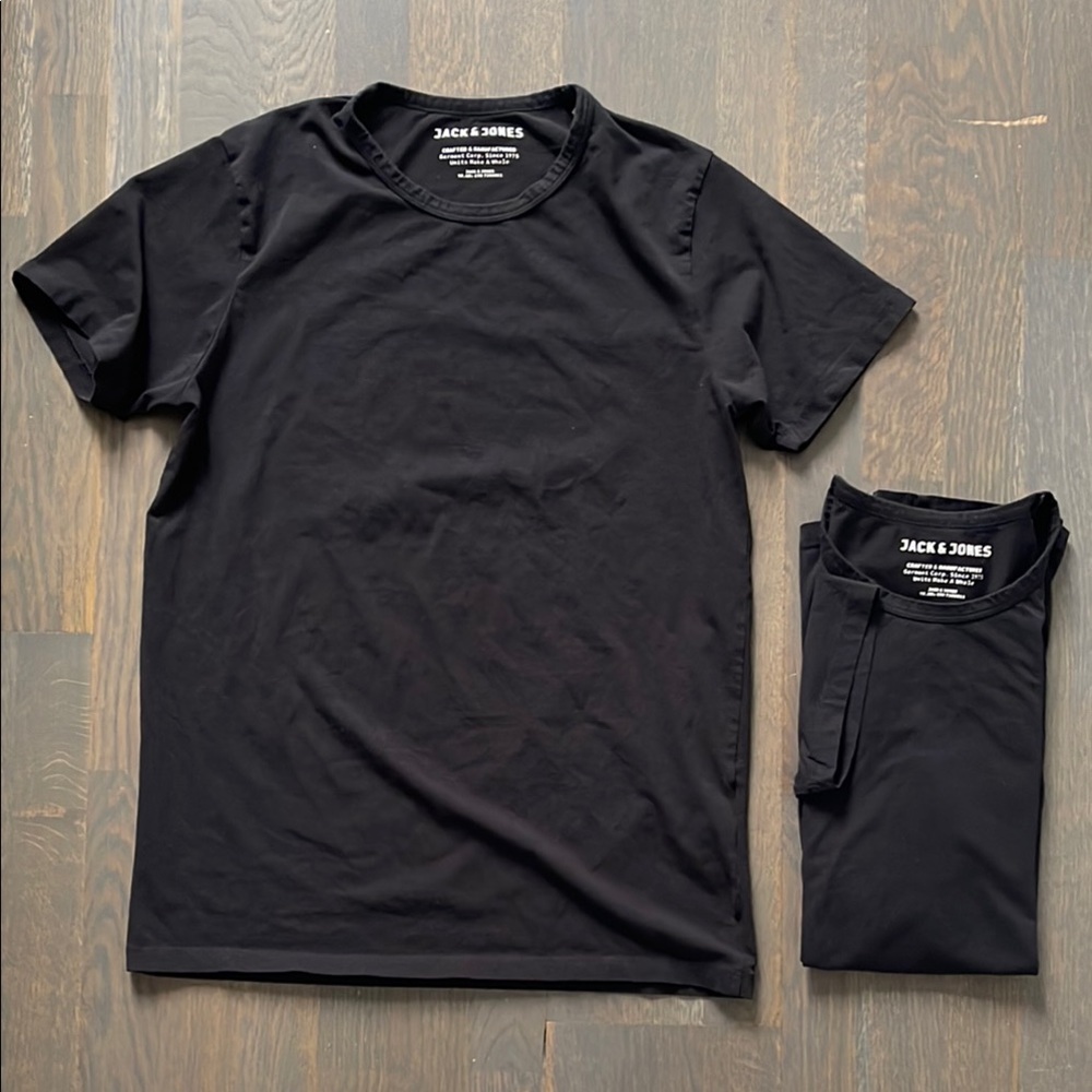 Jack & Jones Black T-Shirts (Set of 2)